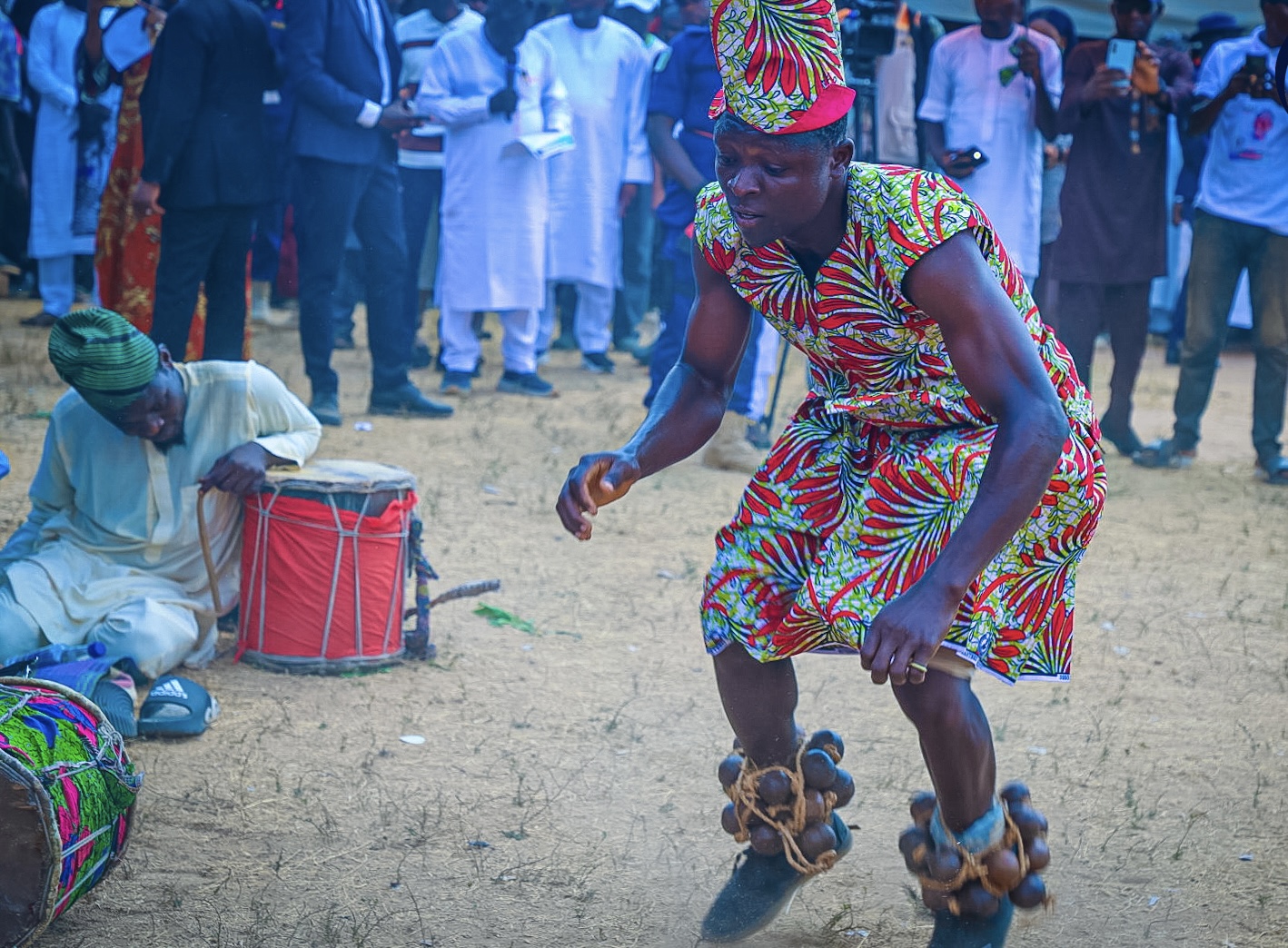 An Eggon traditional dancer at a cultural rite in Nasarawa State